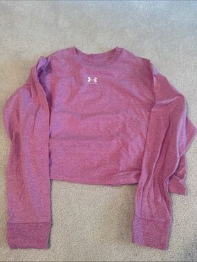 Under Armour Heathered Rose Long Sleeve Crop Top